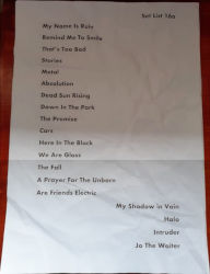 Gary Numan Bristol Setlist 2019